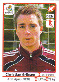 Christian Eriksen Denmark samolepka EURO 2012 #215